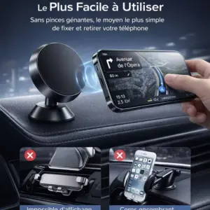 حامل هاتف مغناطيسي للسيارة بدوران 360 درجة